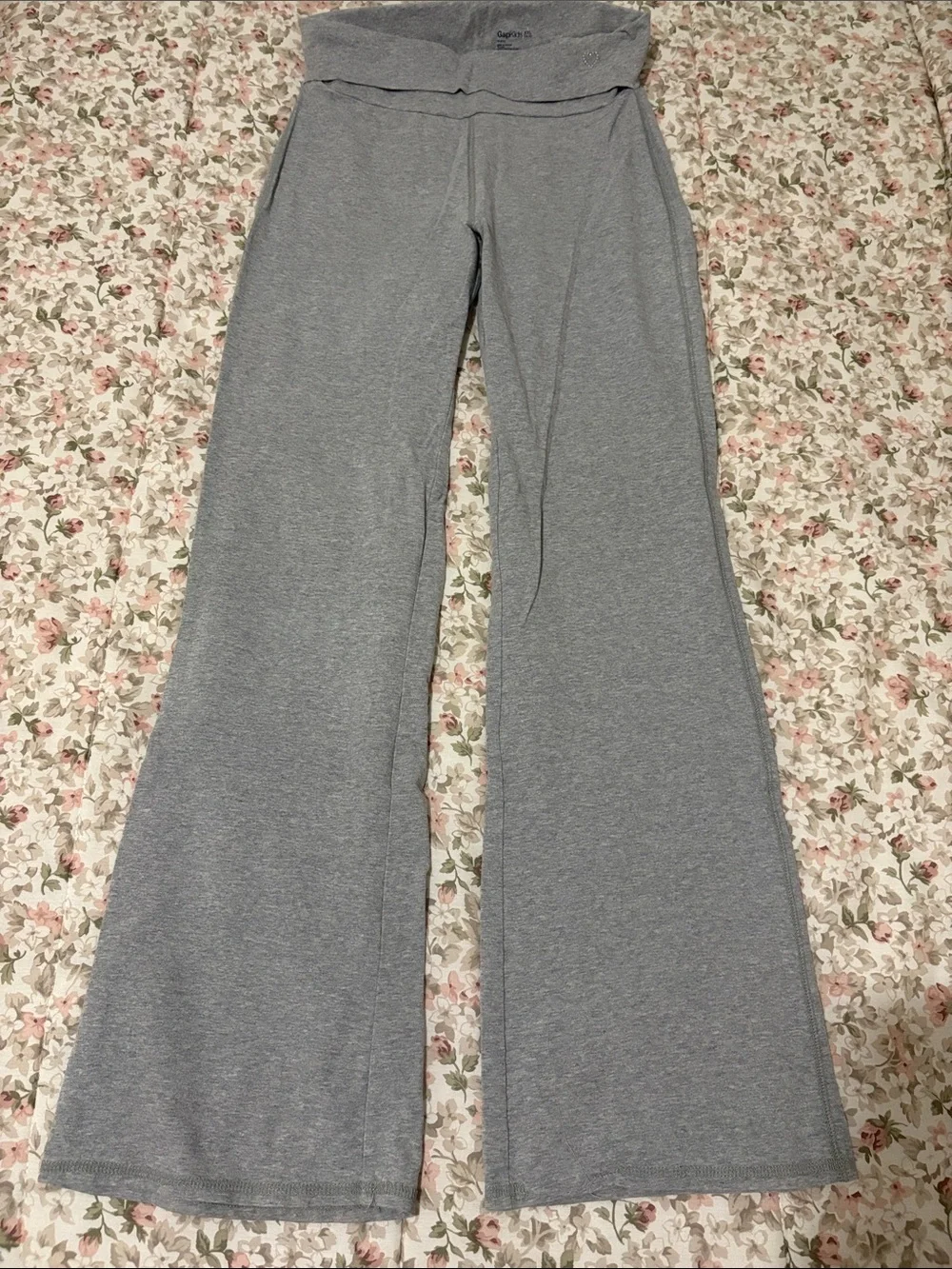 Gap Kids Gray Fold-Over Waist Flare Lounge Pants